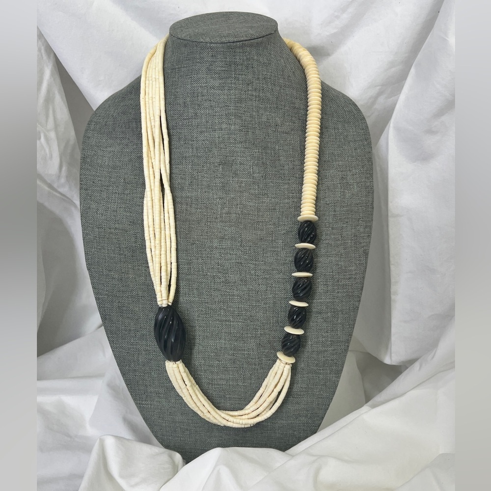 Bone Necklace African Jewelry Ethnic Bohemian Tribal Natural Stone Statement☑️ - Picture 5 of 5